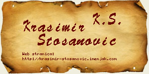 Krasimir Stošanović vizit kartica